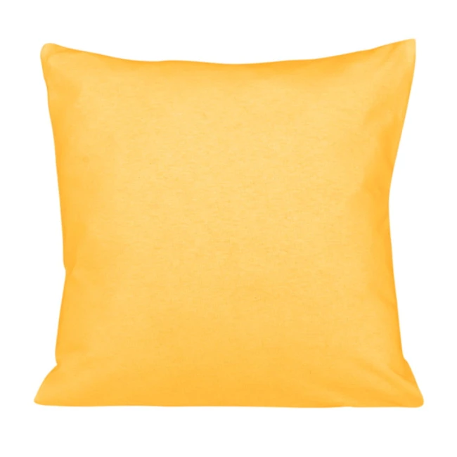  Żółta klasyczna poszewka jersey 40x40 cm z zamkiem błyskawicznym 