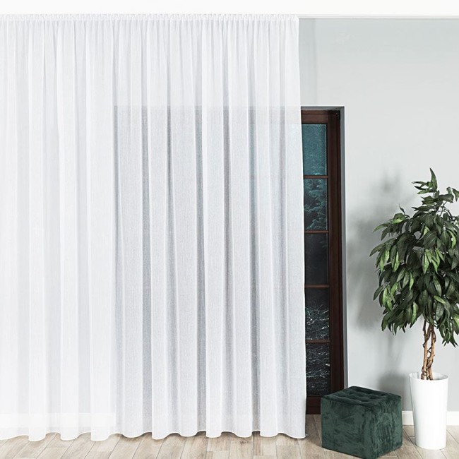  Elegancka gładka długa firana wysokość 320 cm 