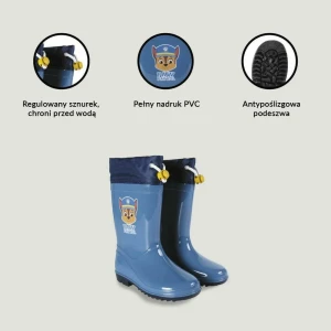 Kalosze gumiaki dziecięce Psi Patrol Chase, niebieskie, rozmiar 22