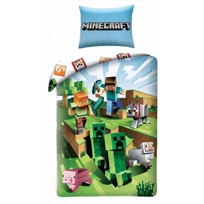  Licencyjna kolorowa przewiewna lekka pościel Minecraft 