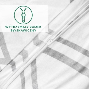 Pościel bawełniana 160x200 Kratka szara, biała z dzianiny jersey