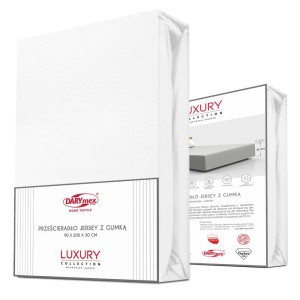Prześcieradło jersey z elastanem z gumką 180x200 kolor biały