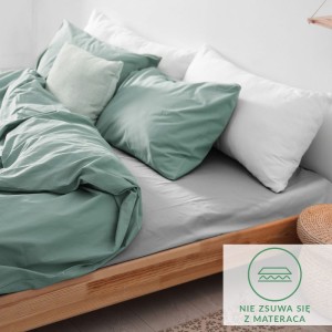 Prześcieradło flanelowe z gumką 180x200 kolor jasno szary 160g/m2