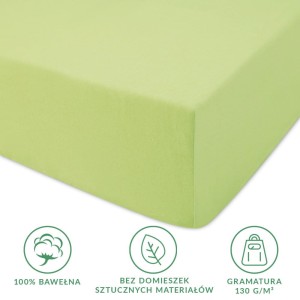 Prześcieradło jersey z gumką 38x80 kolor Limonka