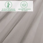 Prześcieradło bambusowe w odcieniach szarości, wykonane z satyny bawełnianej, z widoczną teksturą i delikatnymi paskami. Ułożone w sposób swobodny, ukazuje miękkość materiału.