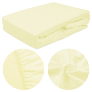 Prześcieradło frotte z gumką 60x120 kolor krem