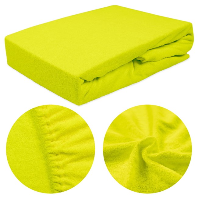 Zielone klasyczne malutkie wygodne gładkie prześcieradło frotte 60x120 cm z gumką 