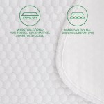 Ochraniacz na materac 160x200 pikowany SOFT-TOUCH w kolorze białym. Warstwa górna: 90% Tencel, 10% Smartcel Sensitive. Warstwa dolna: 100% poliuretan. Widoczny detal pikowania oraz wykończenie krawędzi.