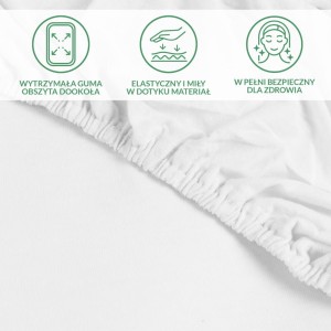 Ochronne prześcieradło z gumką 160x200 SG kolor biały