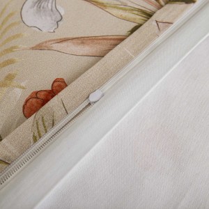 Pościel bawełniana 160x200 Cottonlove Exclusive Sidelya beżowa w kolorowe kwiaty