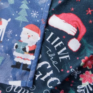 Ścierka kuchenna Christmas komplet 2x 38x60 Święty Mikołaj, Renifery