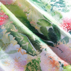Ścierka kuchenna Tropical Fruits komplet 2x 38x60  zielona i czerwona