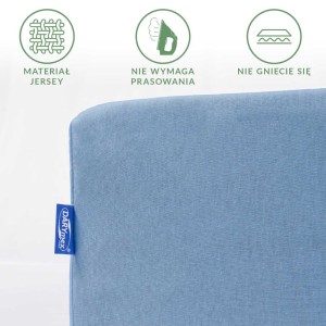 Prześcieradło jersey z gumką 140x200 kolor niebieski PREMIUM