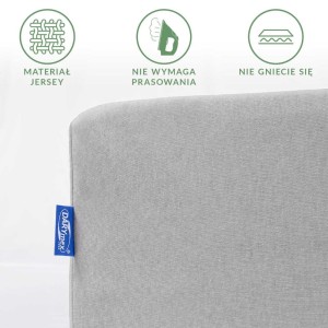 Prześcieradło jersey z gumką 140x200 kolor popiel PREMIUM