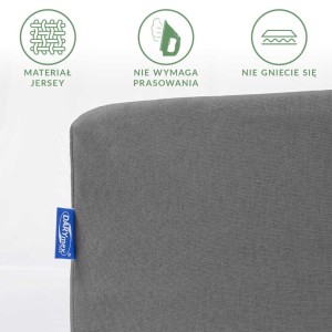Prześcieradło jersey z gumką 90x200 kolor szary PREMIUM