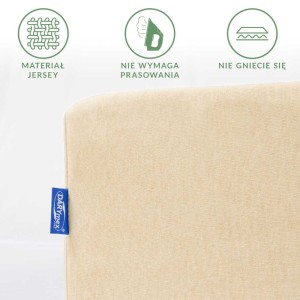 Prześcieradło jersey z gumką 180x200 kolor jasny beż PREMIUM
