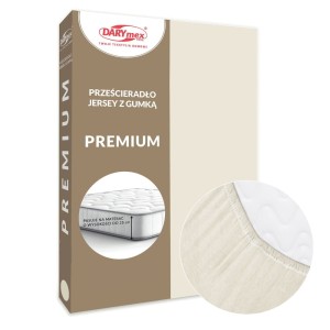 Prześcieradło jersey z gumką 120x200 kolor ecru PREMIUM
