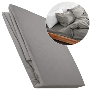 Prześcieradło flanelowe z gumką 120x200 kolor szary 160g/m2