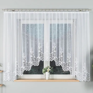 Firana gotowa Berenika żakardowa 400x160 biała