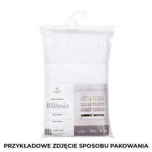 Firana gotowa WIKTORIA żakardowa na prosto, 310x160 cm, biała