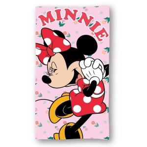 Ręcznik dziecięcy szybkoschnący 70x140 Myszka Minnie, różowy dla dziewczynki