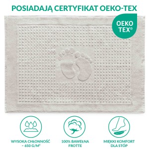 Dywanik łazienkowy 50x70 Stopki kolor popiel DD