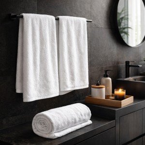 Ręcznik hotelowy 50x100 AQUA gładki, biały, 400 g/m2