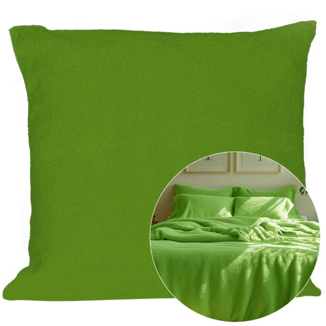  Zielona klasyczna poszewka frotte 40x80 cm z zamkiem błyskawicznym 
