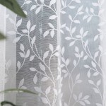 Firana gotowa ZUZANNA żakardowa ze wzorem po całości, 250x130 cm, biała
