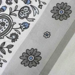Pościel bawełniana 140x200 Paisley Calm szara i niebieska, Cottonlove