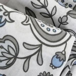 Pościel bawełniana 180x200 Paisley Calm szara i niebieska, Cottonlove