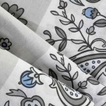 Pościel bawełniana 220x200 Paisley Calm szara i niebieska, Cottonlove