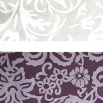 Pościel bawełniana 160x200 Royal Harmony w ornament, fioletowa i szara, Cottonlove