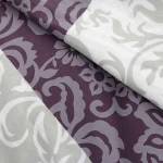 Pościel bawełniana 180x200 Royal Harmony w ornament, fioletowa i szara, Cottonlove