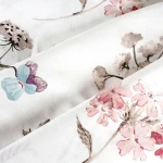 Pościel bawełniana 220x200 Soft Meadow biała w kolorowe wiosenne kwiaty, Cottonlove