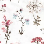 Pościel bawełniana 180x200 Soft Meadow biała w kolorowe wiosenne kwiaty, Cottonlove