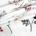 Pościel bawełniana 140x200 Soft Meadow biała w kolorowe wiosenne kwiaty, Cottonlove