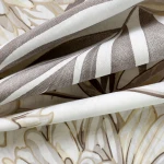 Pościel bawełniana 200x220 Amazing Beige beżowa w dekoracyjne liście, Cottonlove Exclusive