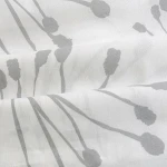 Pościel bawełniana 160x200 Arabella biała w szare i czarne dmuchawce, Cottonlove Exclusive