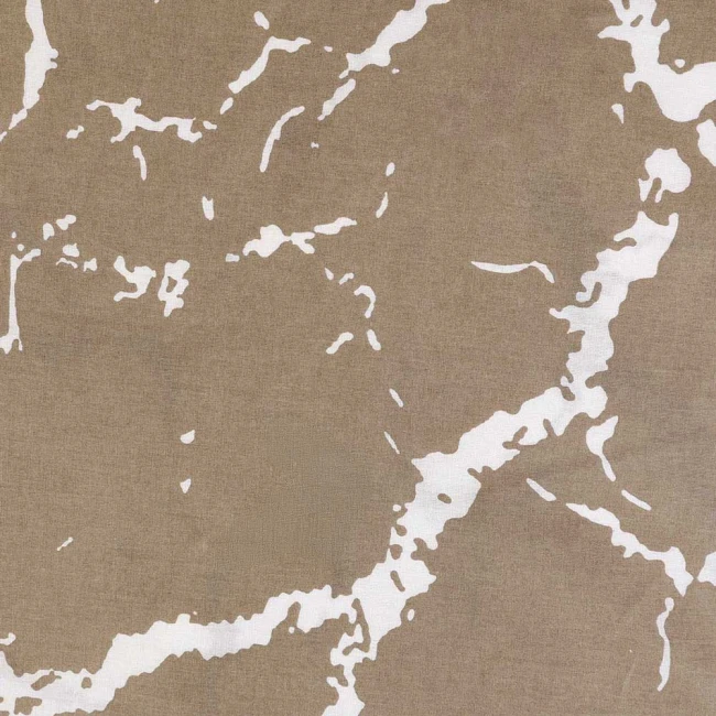 Pościel bawełniana 160x200 Mercer Beige beżowa i biała w dekoracyjny wzór, Cottonlove Exclusive