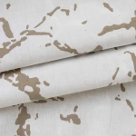 Pościel bawełniana 160x200 Mercer Beige beżowa i biała w dekoracyjny wzór, Cottonlove Exclusive
