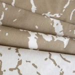 Pościel bawełniana 200x220 Mercer Beige beżowa i biała w dekoracyjny wzór, Cottonlove Exclusive