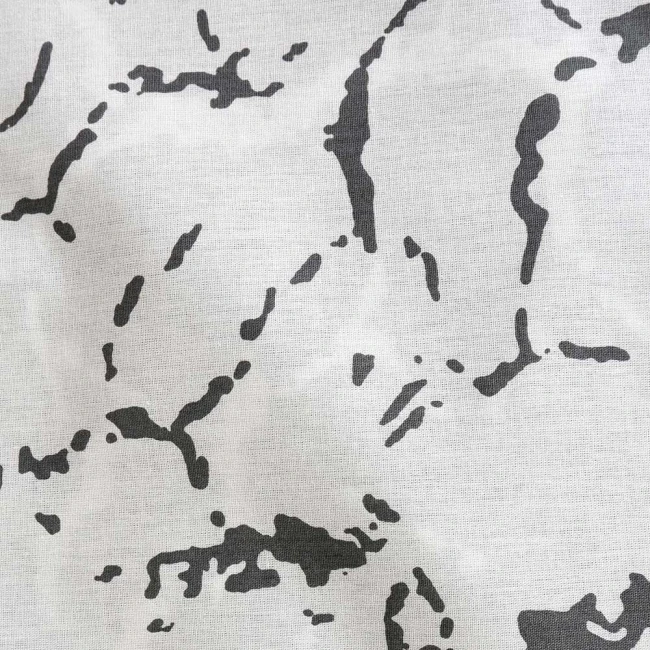 Pościel bawełniana 200x220 Mercer Grey szara i biała w dekoracyjny wzór, Cottonlove Exclusive