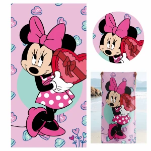 Ręcznik bawełniany dla dzieci 70x140 Myszka Mini, różowy