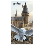 Ręcznik bawełniany dla dzieci 70x140 Harry Potter, Hedwiga, Hogwart, młodzieżowy