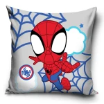 Poszewka valvet 40x40 Spidey, szara, dekoracyjna, dla dzieci