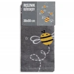 Ręcznik przedszkolny dla dziecka 30x50 Pszczoły, szary