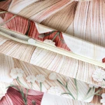 Pościel satyna bawełniana 220x200 Luxury Muna, różowa w duże kwiaty