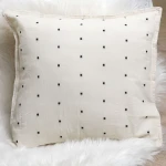 Pościel bawełniana 160x200 Point Standard w kropki, kremowa