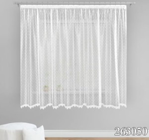 Firana żakardowa biała wysokość 250 cm